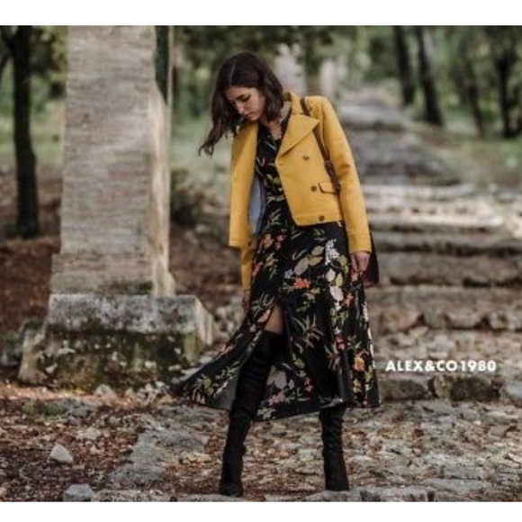 NWT Zara Floral Kimono Style Button Down Dress - Picture 6 of 8